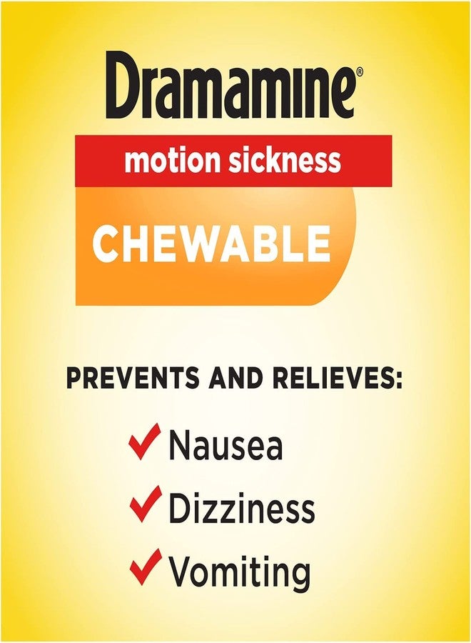 Dramamine Chewable Motion Sickness Relief, 8 Tablets each (Pack of 5) - Image 3